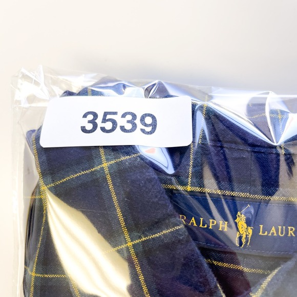 Ralph Lauren (XL) Mens Cotton Button Down Shirt Navy Blue Yellow Checks - Picture 11 of 11